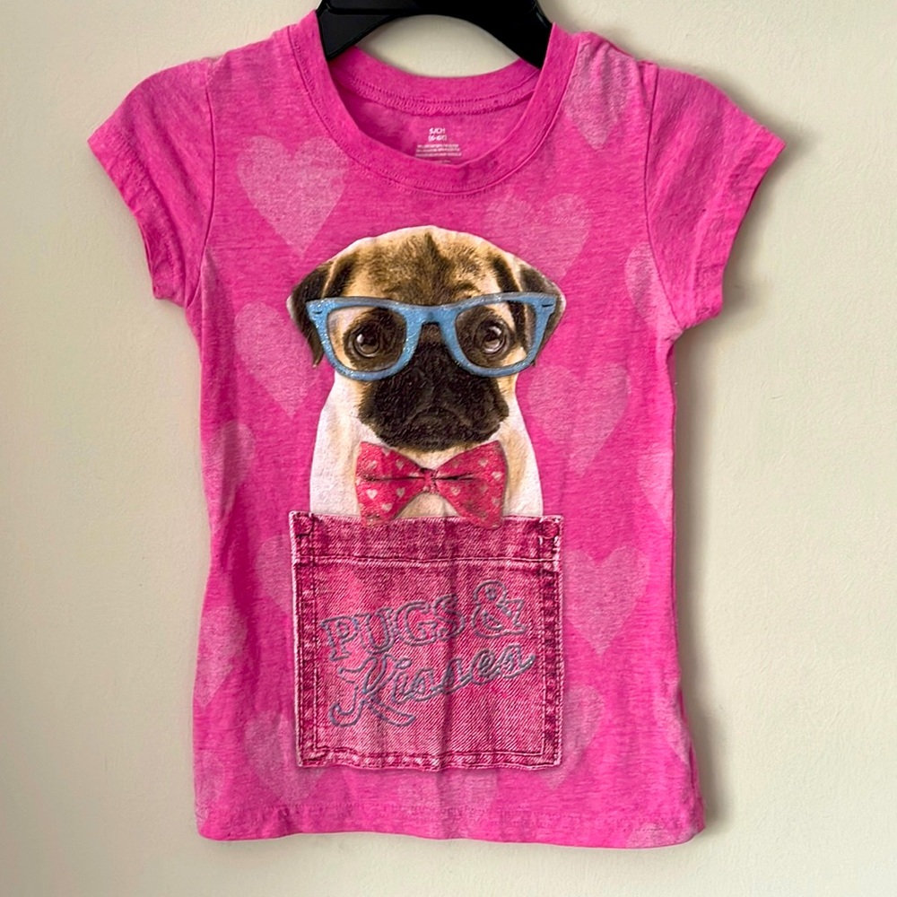Cute dog shirt little girls